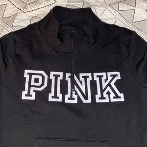 PINK quarter-zip sweatshirt